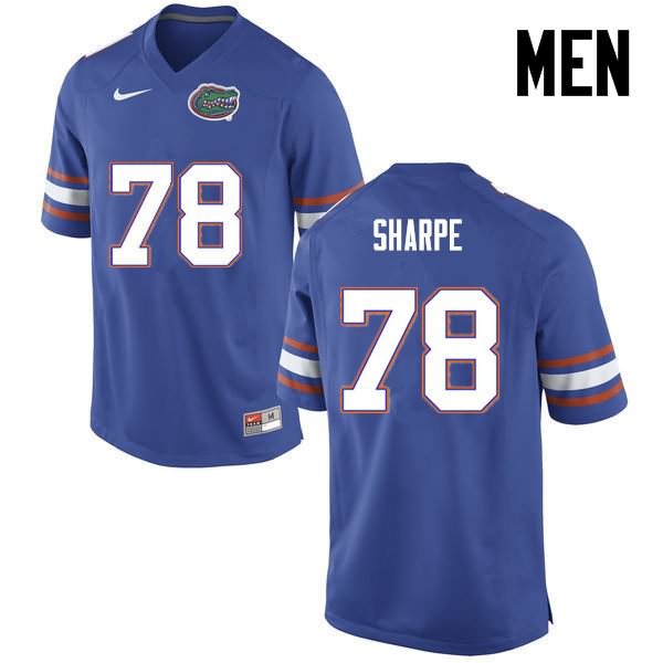 NCAA Florida Gators David Sharpe Men's #78 Nike Blue Stitched Authentic College Football Jersey YQJ7464XC